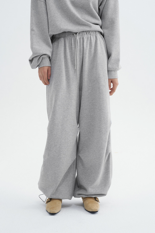 Relax wide sweat pants / gray